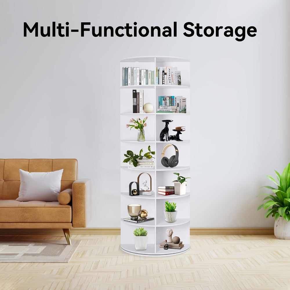 7-Tier 360° Rotating Shoe Rack with 360° Swivel for Organized Everyday Storage in Entryway detail image - detail view 3