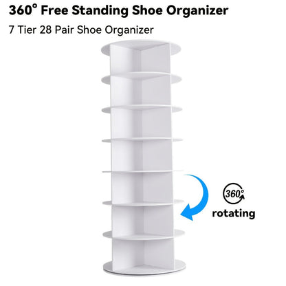 7-Tier 360° Rotating Shoe Rack with 360° Swivel for Organized Everyday Storage in Entryway detail image - detail view 6
