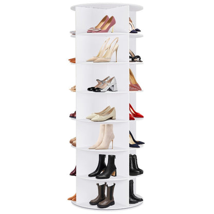 Shoe Rack, 7-Tier Spinning with 360° Rotating Base - Vertical Carousel Shoe Organizer shown in the main product view