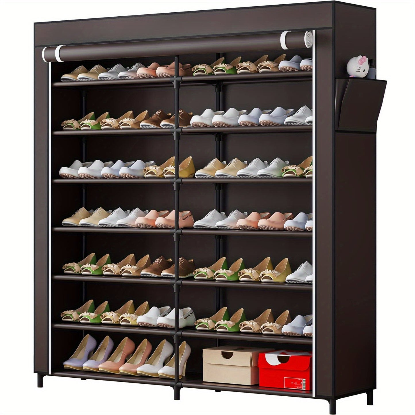 Shoe Cabinet shown in the Coffee option