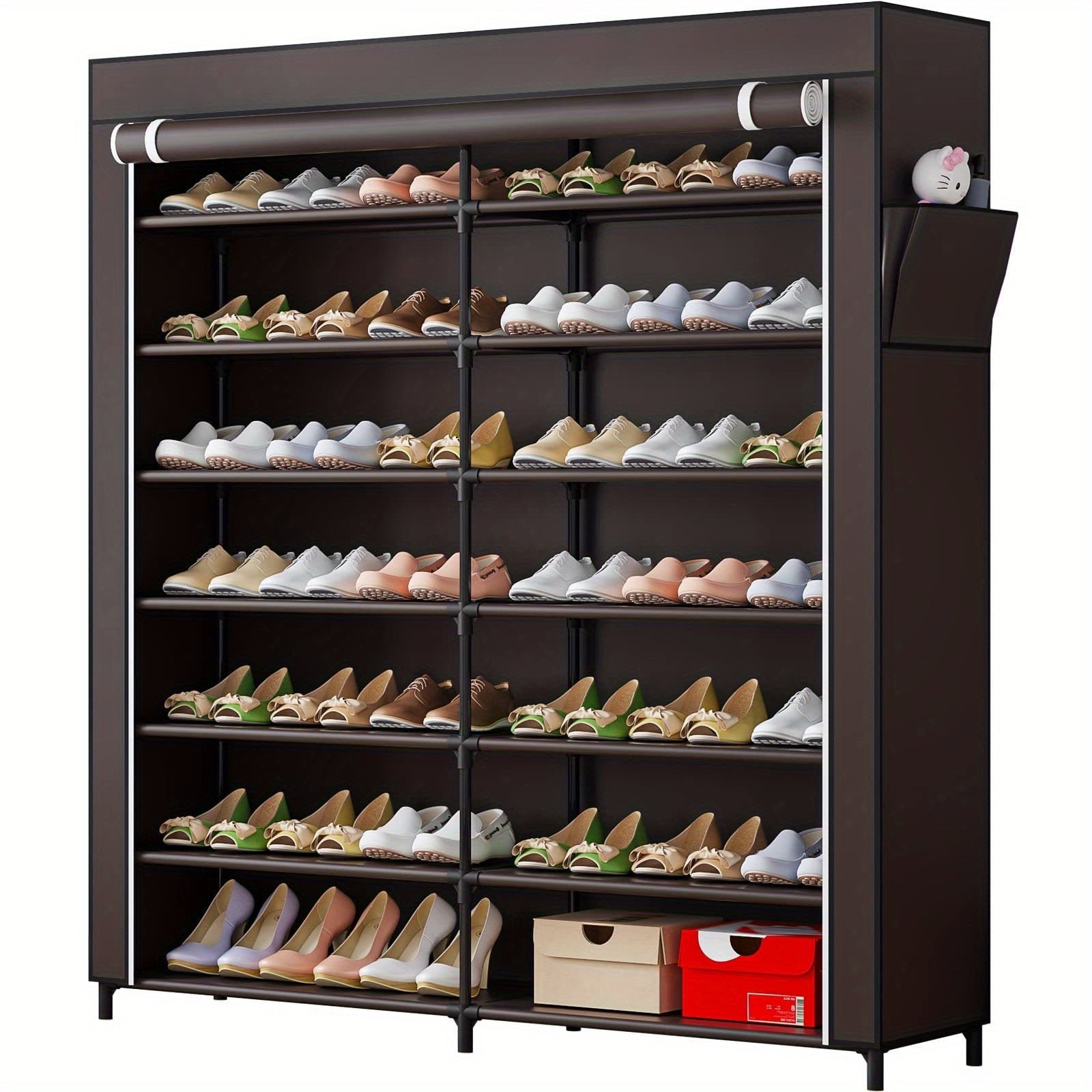 Shoe Cabinet shown in the Coffee option