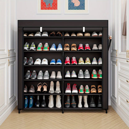 7-Tier Shoe Cabinet with Dustproof Cover and Tool-Free Assembly for Entryway detail image - detail view 10