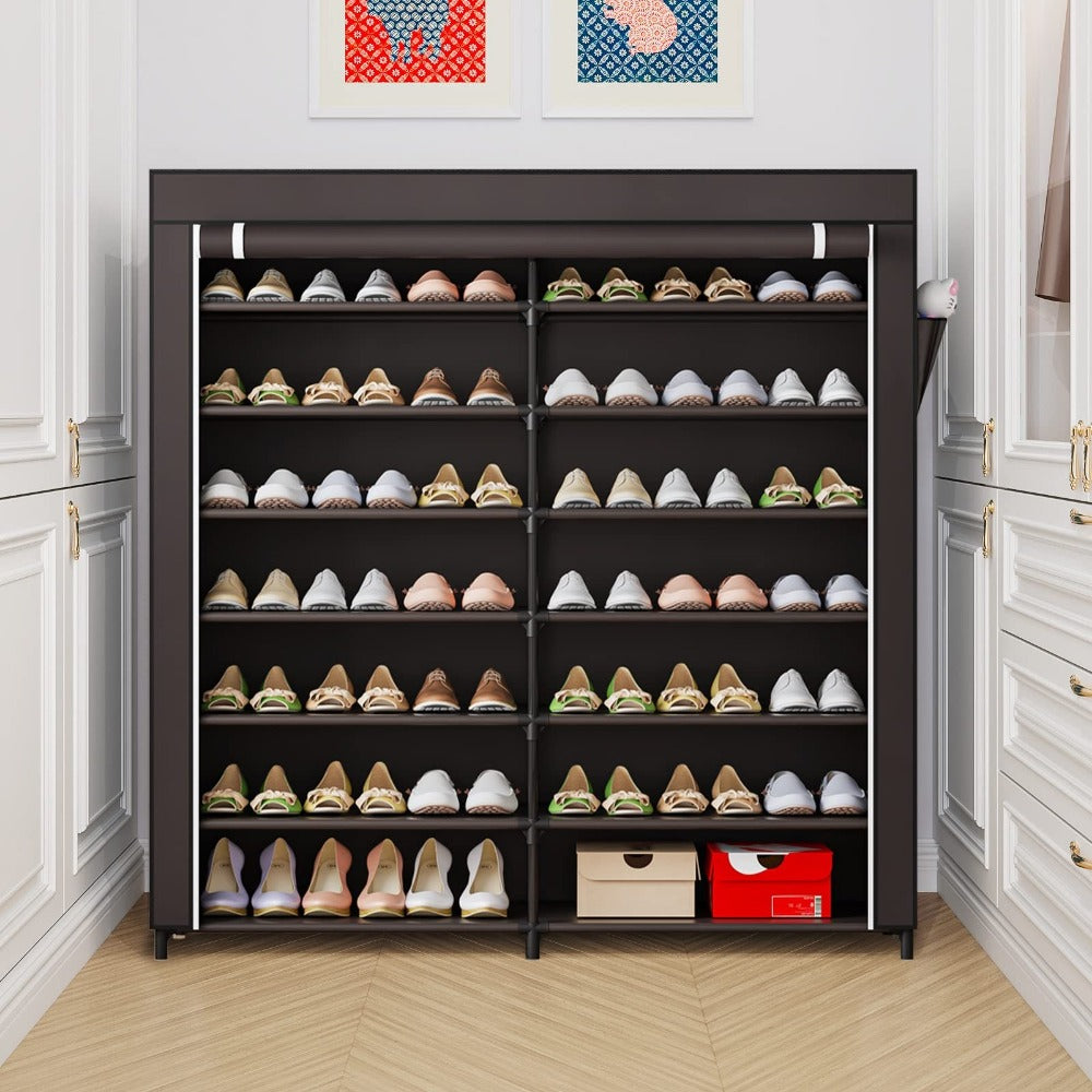 7-Tier Shoe Cabinet with Dustproof Cover and Tool-Free Assembly for Entryway detail image - detail view 11
