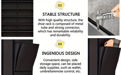 7-Tier Shoe Cabinet with Dustproof Cover and Tool-Free Assembly for Entryway detail image - detail view 14