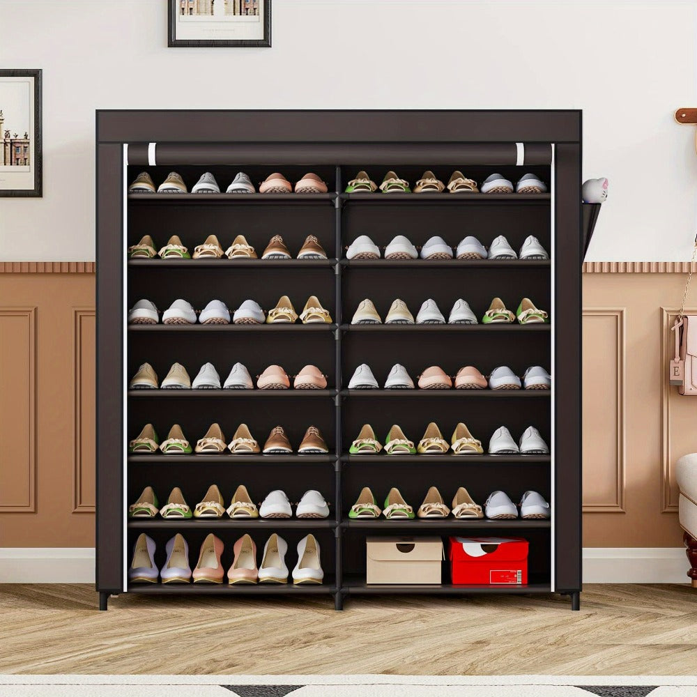 7-Tier Shoe Cabinet with Dustproof Cover and Tool-Free Assembly for Entryway detail image - detail view 4