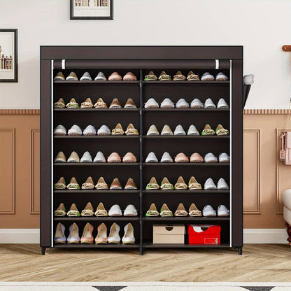 7-Tier Shoe Cabinet with Dustproof Cover and Tool-Free Assembly for Entryway detail image - detail view 4