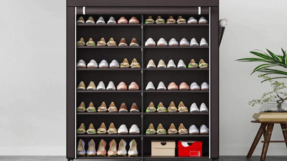 7-Tier Shoe Cabinet with Dustproof Cover and Tool-Free Assembly for Entryway detail image - detail view 9