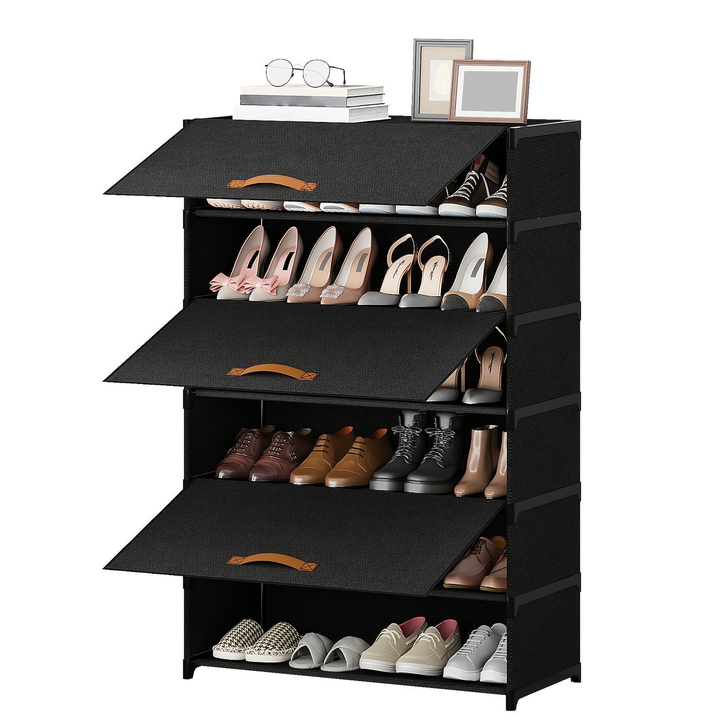 Shoe Rack shown in the 7 Tier-black option