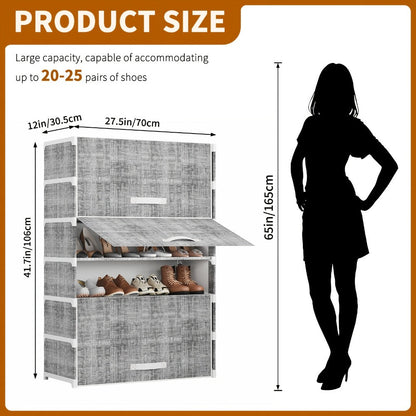 7-Tier Shoe Rack, Freestanding Shoe Storage Rack for Entryway detail image - detail view 3
