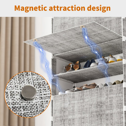 7-Tier Shoe Rack, Freestanding Shoe Storage Rack for Entryway detail image - detail view 5