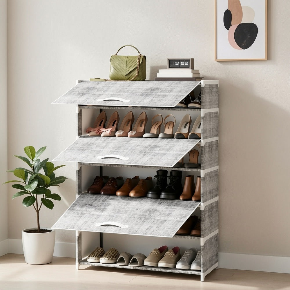 7-Tier Shoe Rack, Freestanding Shoe Storage Rack for Entryway detail image - detail view 7