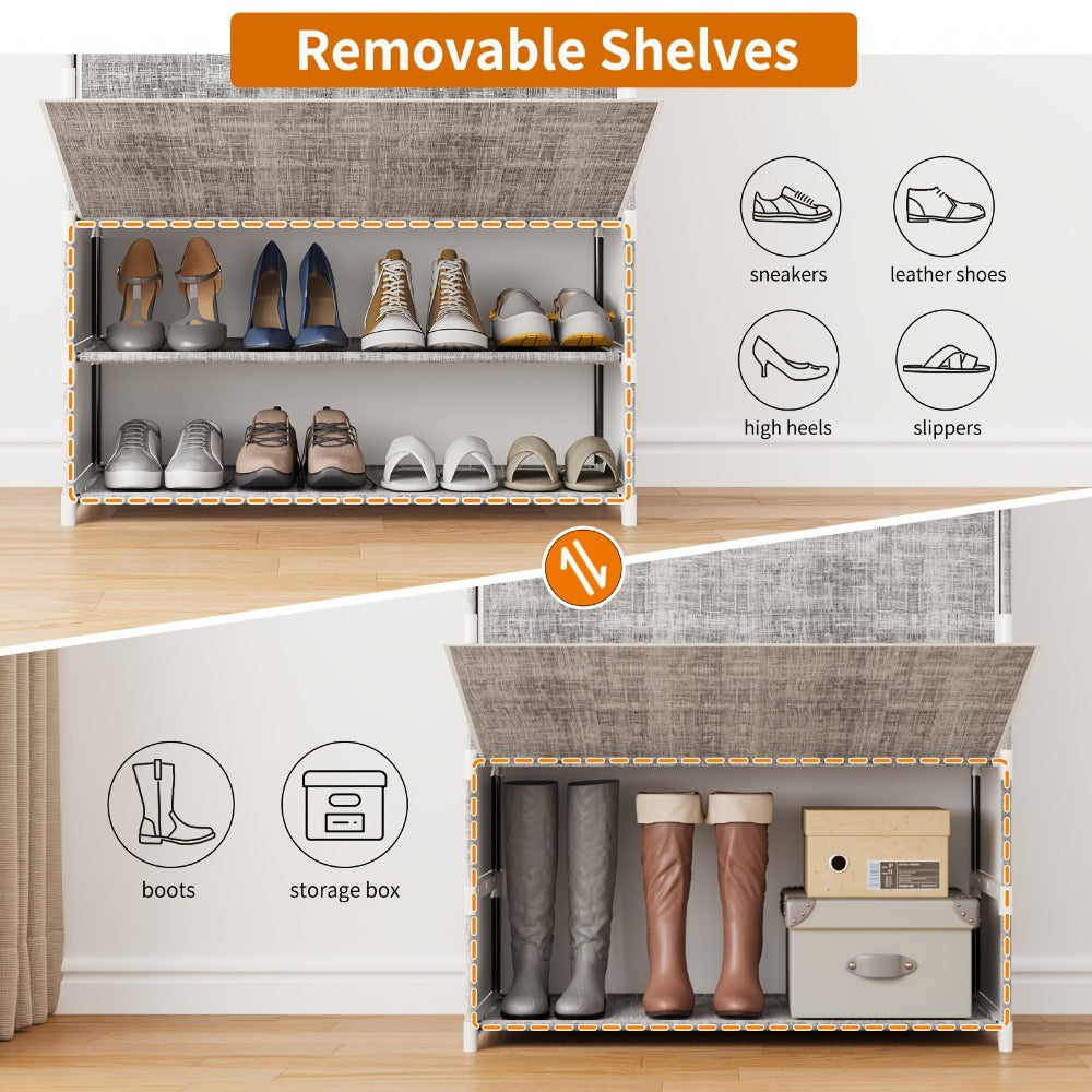 7-Tier Shoe Rack, Freestanding Shoe Storage Rack for Entryway detail image - detail view 8