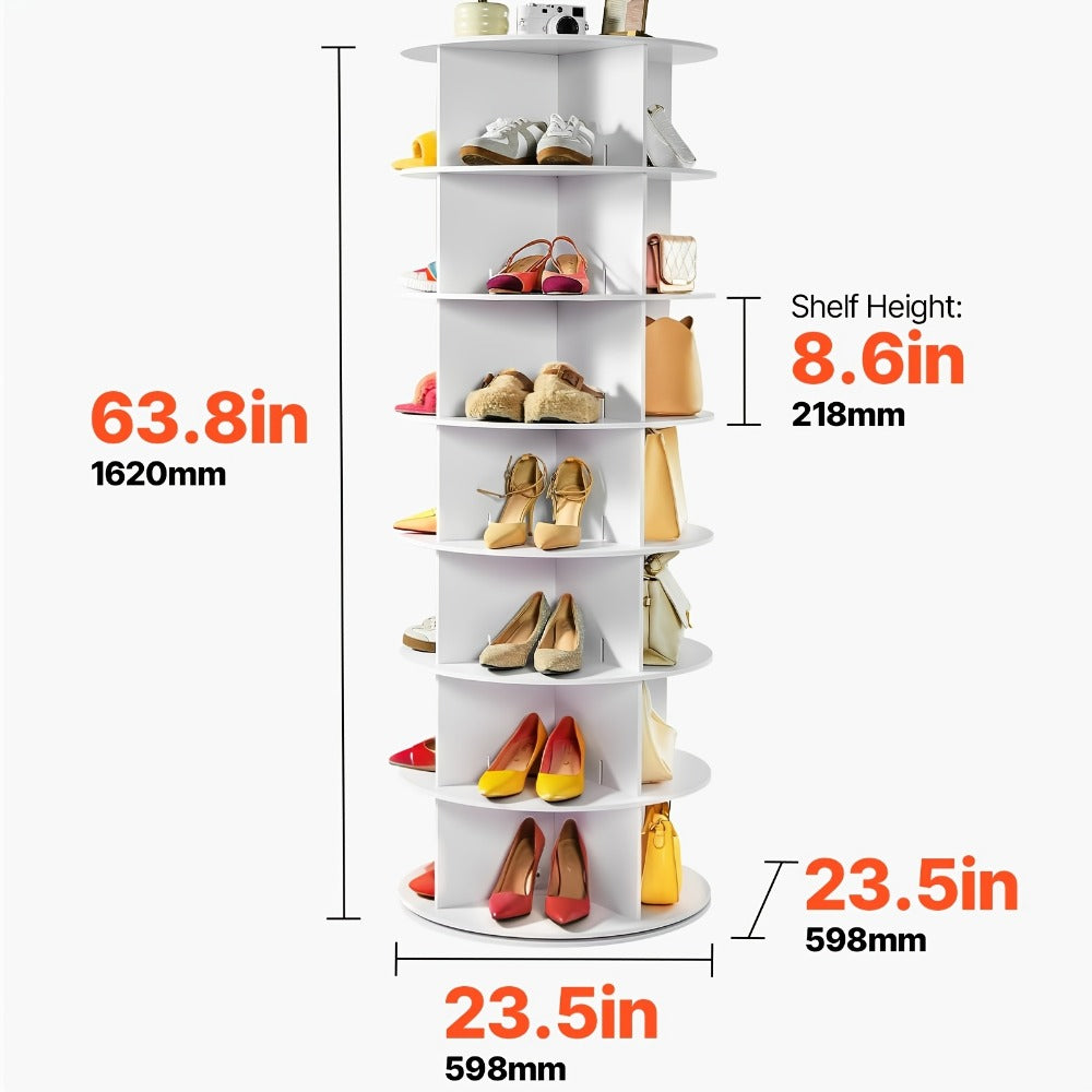 7-Tier Shoe Racks And Shoe Organizers with 360° Swivel for Entryway detail image - detail view 3