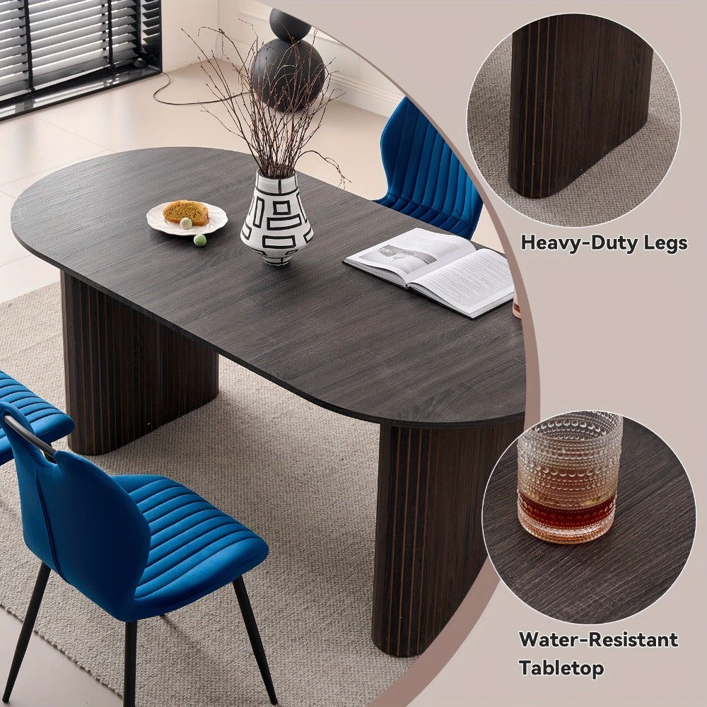 70.8-Inch Dining Table, Kitchen Dining Table for Work, Display, and Everyday Use detail image - detail view 18