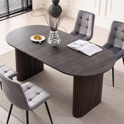 70.8-Inch Dining Table, Kitchen Dining Table for Work, Display, and Everyday Use detail image - detail view 3
