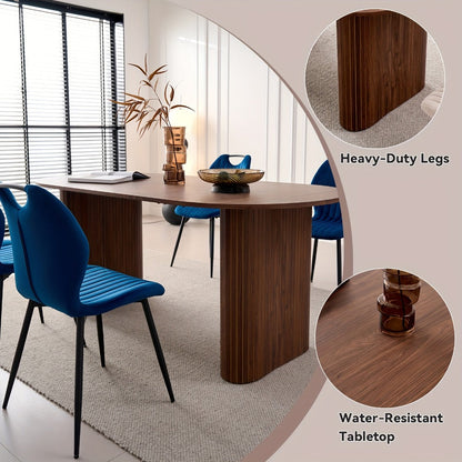 70.8-Inch Dining Table, Kitchen Dining Table for Work, Display, and Everyday Use detail image - detail view 7