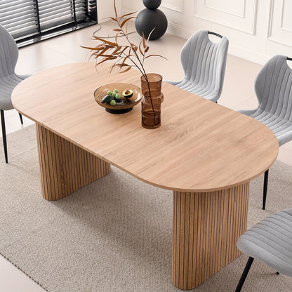 Dining Table shown in the Natural option
