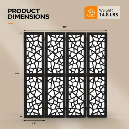 70-Inch Freestanding Room Divider with Added Privacy for Privacy and Space Definition detail image - detail view 10