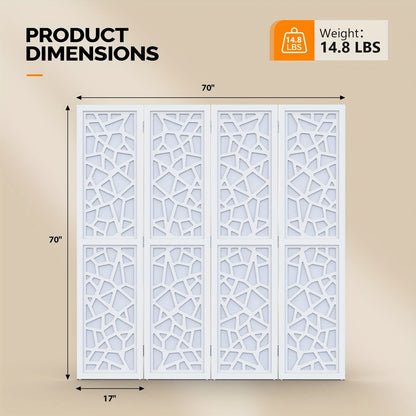 Room Divider shown in the White, 4 panels option