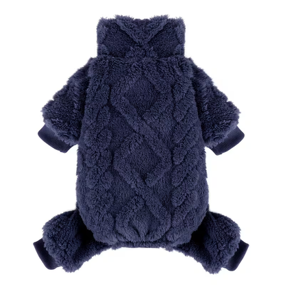 Fleece Dog Sweater Turtleneck Jumpsuit for Small Dogs & Cats 1-15 lbs - Soft Warm Winter Puppy Pajamas Onesie, Machine Washable Open Belly Pet Clothes for Girls, XXS-M, 6 Colors