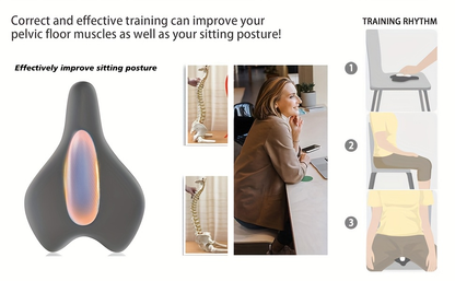 Pelvic Floor Muscle Trainer Cushion – Electric EMS Massager for Pelvic Floor Exercise & Muscle Relaxation – Unisex Rehabilitation Home Fitness Equipment for Men & Women