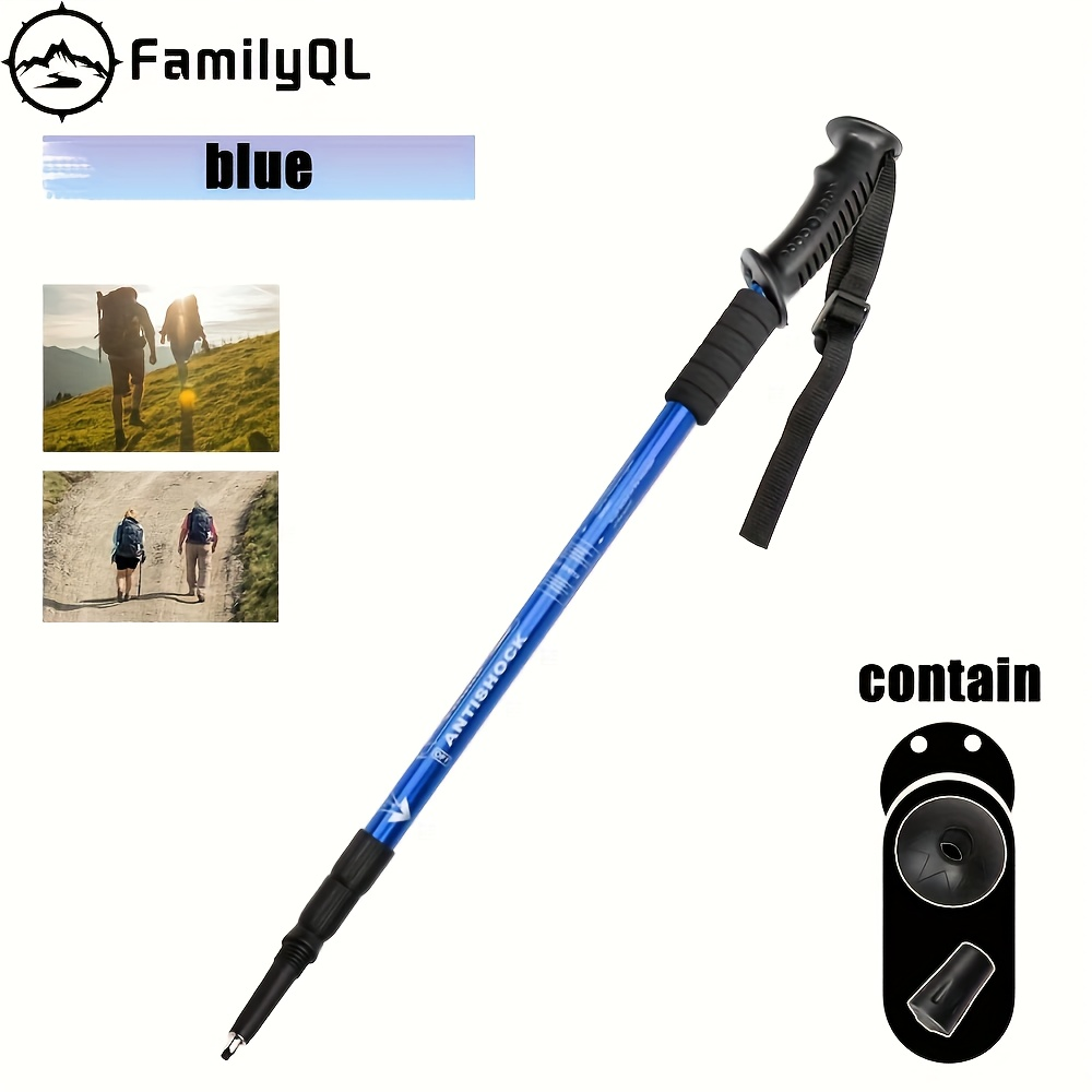 Adjustable Hiking Stick Aluminum Alloy – Lightweight Foldable Walking Pole with Quick Lock for Men & Women | Portable Trekking Cane for Camping & Outdoor