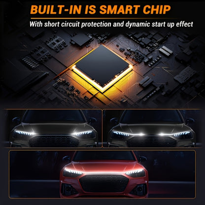 LED Engine Through-Light Bar 70 Inch High-Brightness White Light 2000-3000LM – Auto Welcome Mode Steering Effect 12V Wiring for Car SUV Universal Fit
