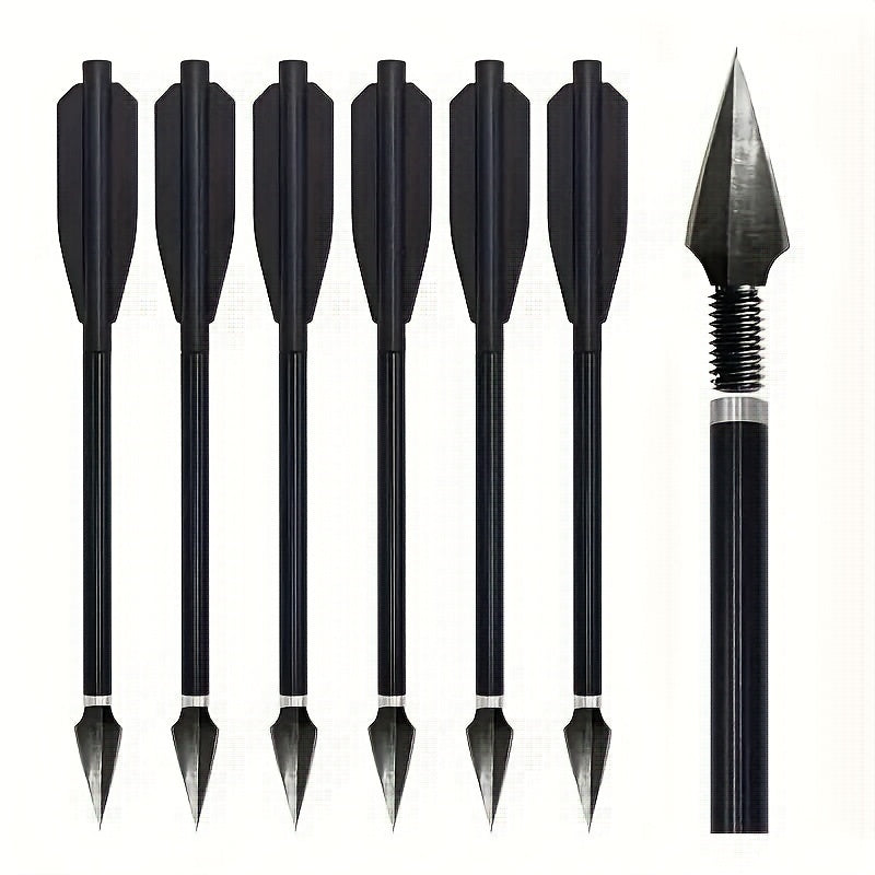 Broadhead Mini Crossbow Bolts 6pcs | 6.7 Inch Aluminum Alloy Archery Arrows with Sharp Tips for 50-80 Lbs Mini Crossbow – Multiple Colors for Adult Shooting, Hunting & Target Practice