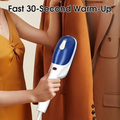 Garment Steamer Handheld Steam Iron Portable Wrinkle Remover Horizontal Vertical Steam Dry Ironing Efficient Heating for Home Office Travel Clothes Green