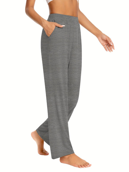 Women's Casual Pants - Pocket Detail Wide leg