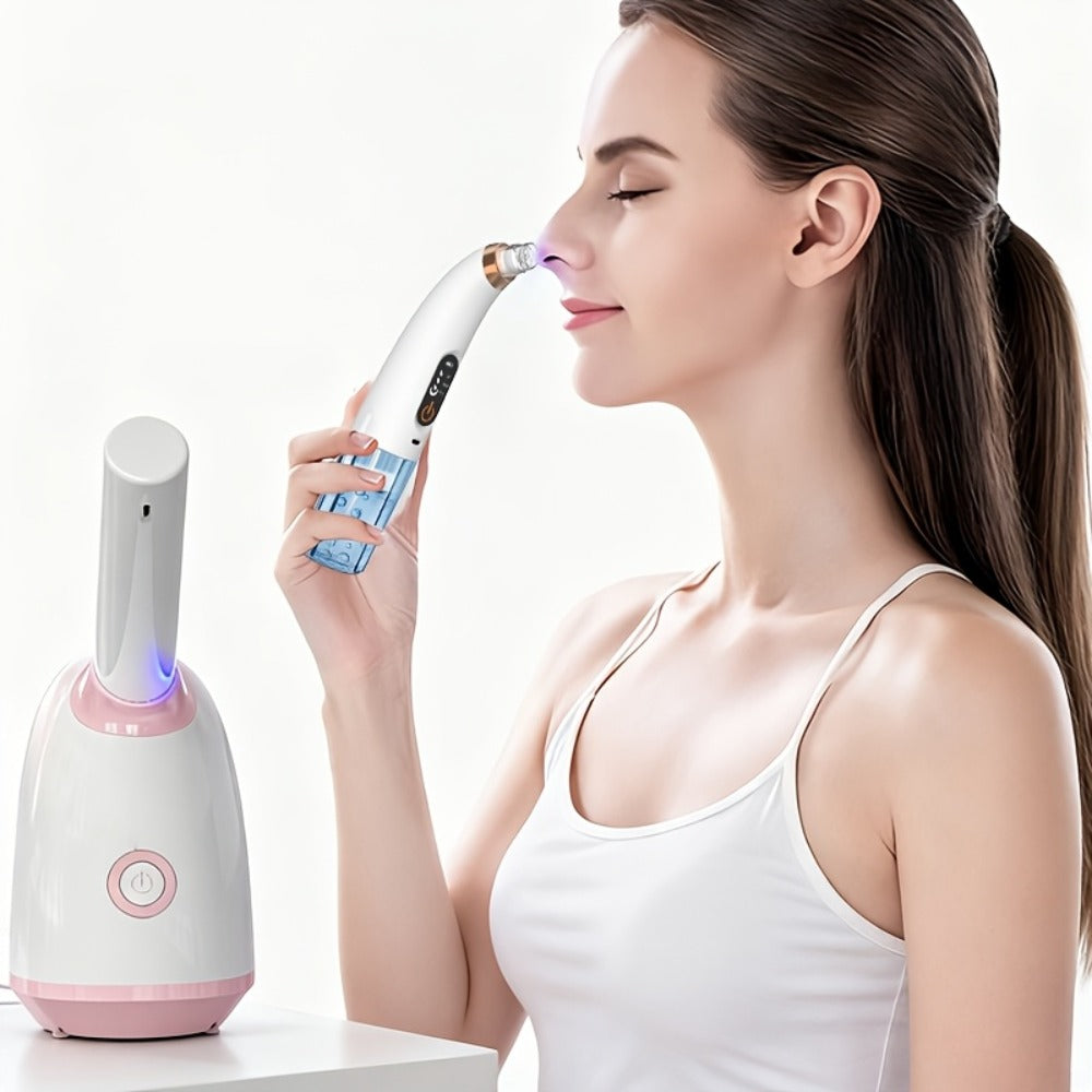 Facial Steamer Nano Ion Mist - Deep Pore Cleansing Home Spa Face Steamer with 360° Rotatable Arm, Blackhead Remover, Portable & Salon-Grade Skin Hydration Beauty Tool
