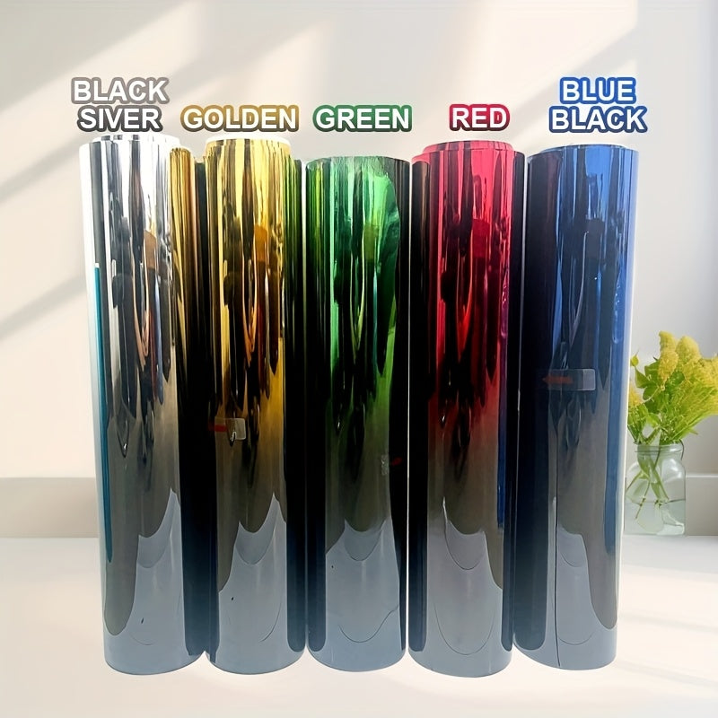 A Roll Measuring 19.7 by 118 Inches of Two-Tone Gradient Window Film That Is Heat-Resistant, Shatterproof, And Easy to Apply And Remove, Made from PET Material, Designed for Vehicle Exterior Enhancements