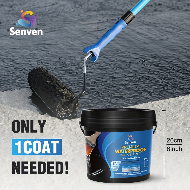 Professional-Grade Liquid Rubber Waterproof Sealant - 32oz UV-Resistant & Elastic Formula for Roof/Concrete/RV/Boat Leaks | All-Weather Crack Filler for Masonry & Vacation Homes Indoor/Outdoor Use