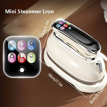 Smart Steam Iron Garment Steamer 2-in-1 1300W 5-Level Touchscreen Self-Cleaning Ceramic Soleplate 160ml Tank 5-Second Steam Horizontal Vertical Portable Home Travel White