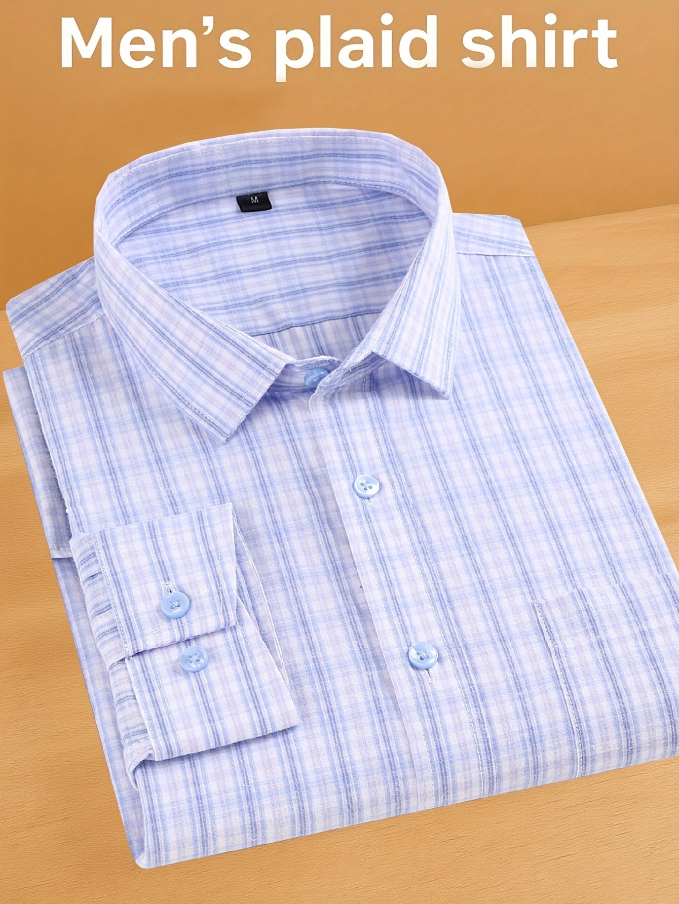 Men's Plaid Long Sleeve Casual Shirt - Easy Care