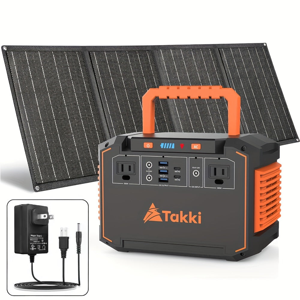 Portable Solar Generator Power Station 88.8Wh / 240Wh – 24000mAh, AC DC USB Ports, LiFePO4 Battery, for Camping RV CPAP Laptop Fan Emergency (Solar Panel Optional)