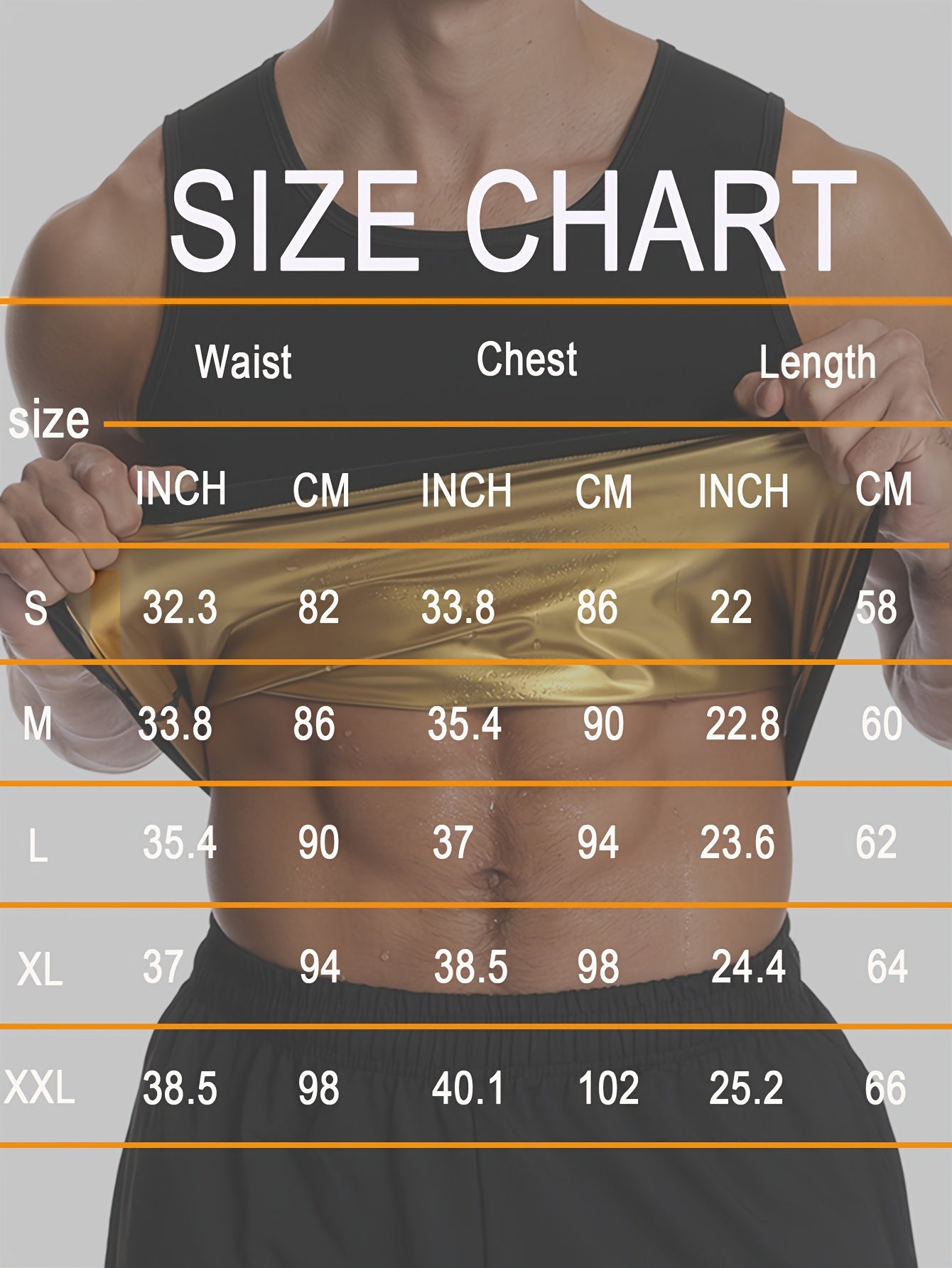 Men's Sauna Waist Trainer Vest - Tummy Control Gym Layer