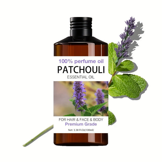 Patchouli Essential Oil 100% Pure Premium Grade 1.76oz Undiluted Therapeutic — Hair Moisturizing Nail Care Massage Aromatherapy Diffuser Meditation Dry Skin Relaxation for Women Men