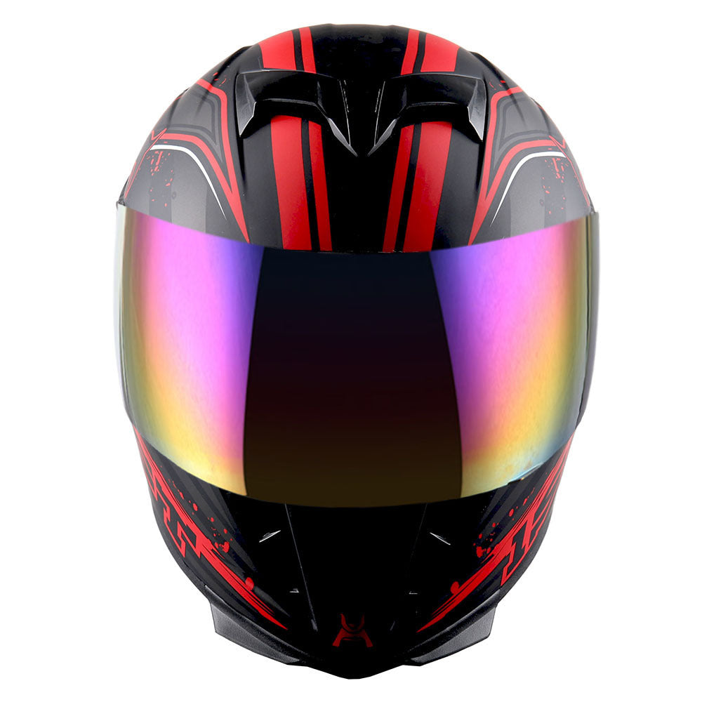 Motorcycle Full Face Helmet with Tinted Shield & Spare Clear Shield Quick Release Buckle Lightweight Aerodynamic Removable Washable Interior, Multiple Colors S M L XL