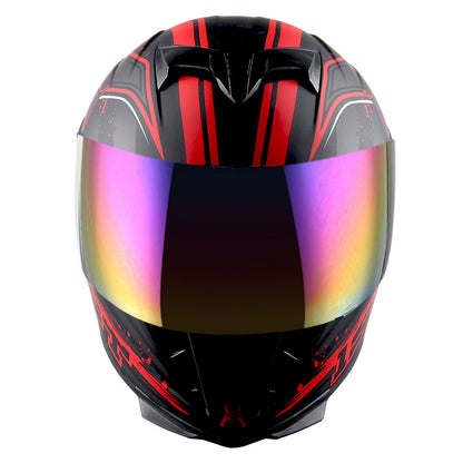 Motorcycle Full Face Helmet with Tinted Shield & Spare Clear Shield Quick Release Buckle Lightweight Aerodynamic Removable Washable Interior, Multiple Colors S M L XL