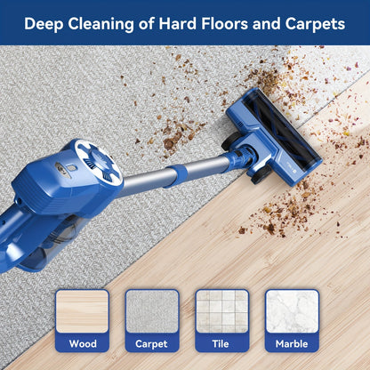 Cordless Vacuum Cleaner for Home – Corded & Cordless 2-in-1, 180° Foldable, LED Brush, High Suction, 40-Min Runtime, 38.58oz Dust Cup for Hardwood Floors, Seniors & Pregnant Women
