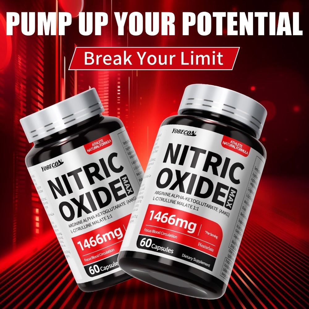 Nitric Oxide Supplement for Men — 800mg AAKG L-Arginine L-Citrulline Beetroot Capsules | Natural Energy & Focus Formula | Third-Party Tested Male Health Support