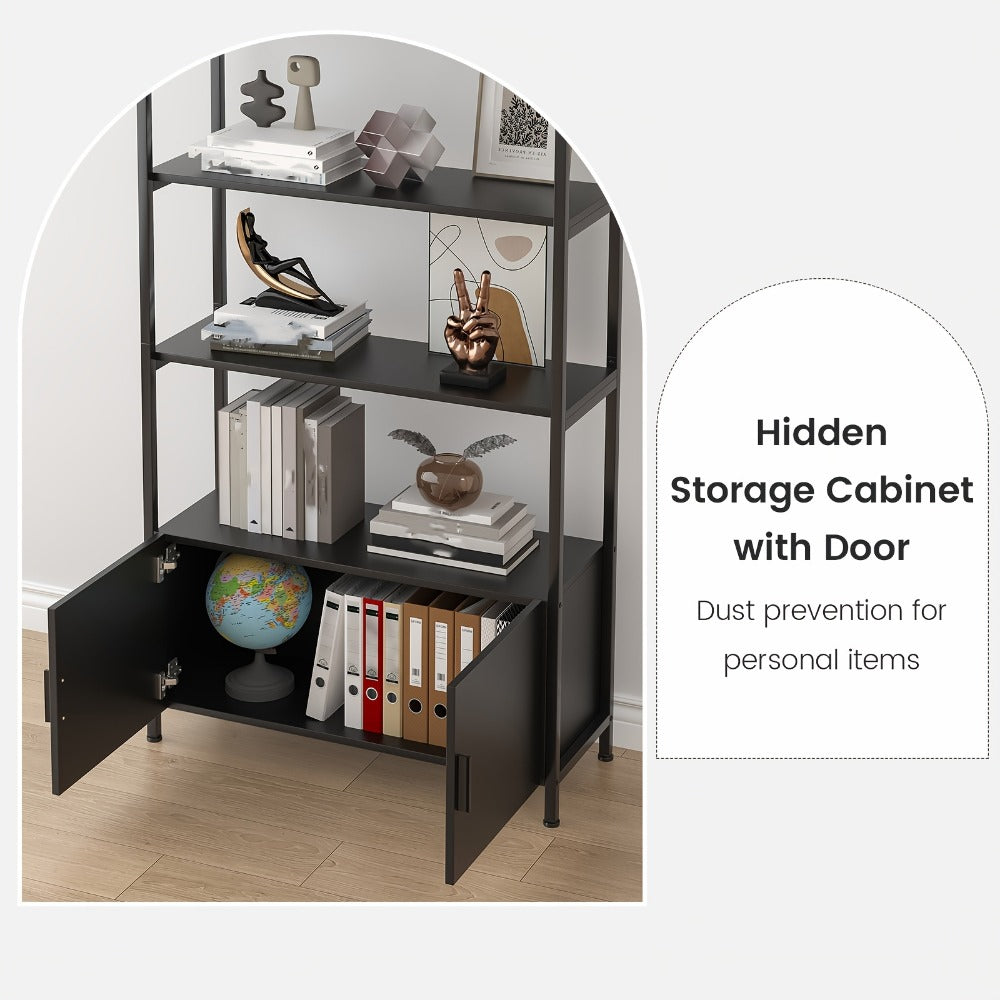 71-Inch Freestanding Bookshelf with Hidden Storage and Multiple Color Options detail image - detail view 12