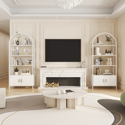71-Inch Freestanding Bookshelf with Hidden Storage and Multiple Color Options detail image - detail view 14