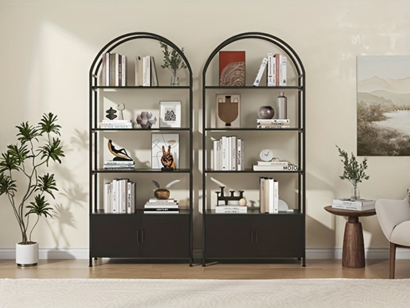 71-Inch Freestanding Bookshelf with Hidden Storage and Multiple Color Options detail image - detail view 16