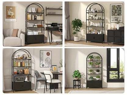 71-Inch Freestanding Bookshelf with Hidden Storage and Multiple Color Options detail image - detail view 17