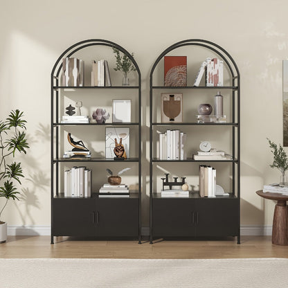 71-Inch Freestanding Bookshelf with Hidden Storage and Multiple Color Options detail image - detail view 8