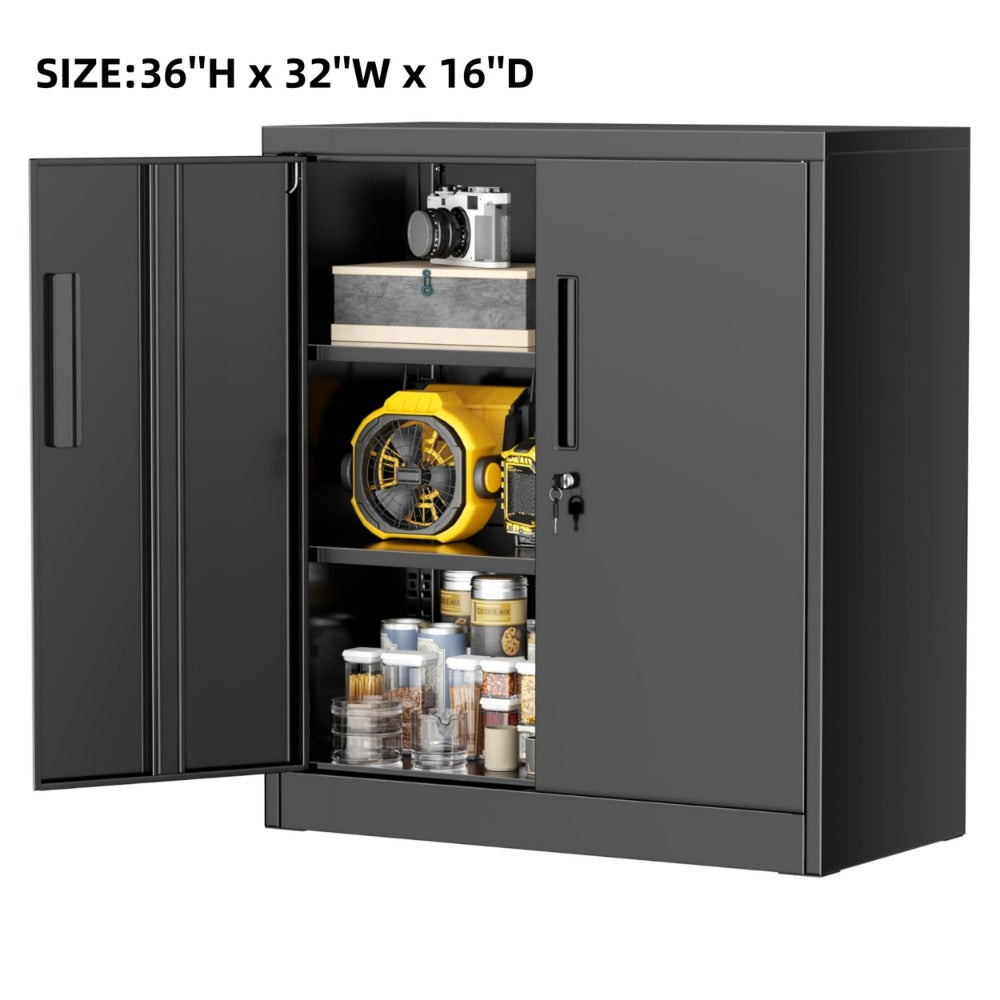 71-Inch Metal Garage Storage Cabinet with Adjustable Shelves detail image - detail view 11