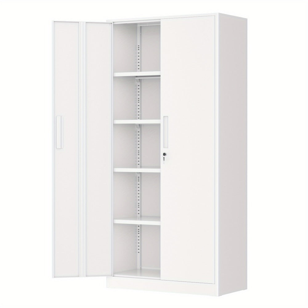 71-Inch Metal Garage Storage Cabinet with Adjustable Shelves detail image - detail view 13