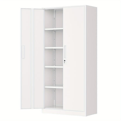 71-Inch Metal Garage Storage Cabinet with Adjustable Shelves detail image - detail view 13